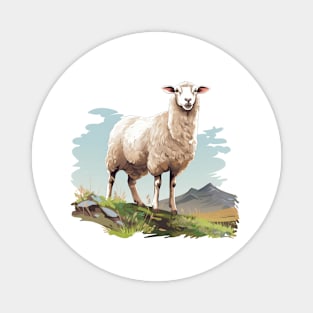 White Sheep Magnet